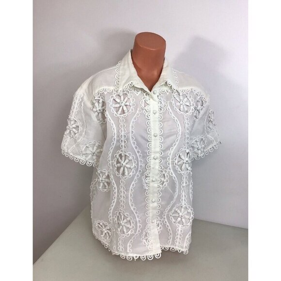 Fendas Haute Couture Blouse Womens Large - Picture 1 of 7